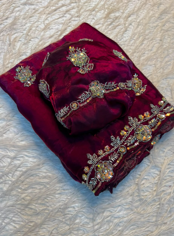 Fancy Space Silk  sarees SS524
