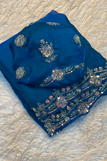 Blouse unstitched / blue