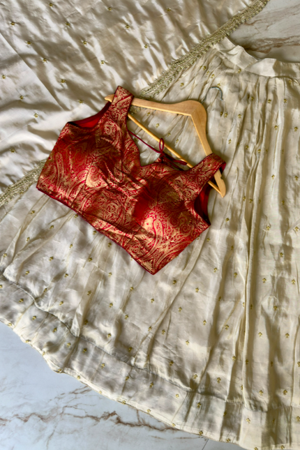 Onam Tissue Silk Half Saree SS531
