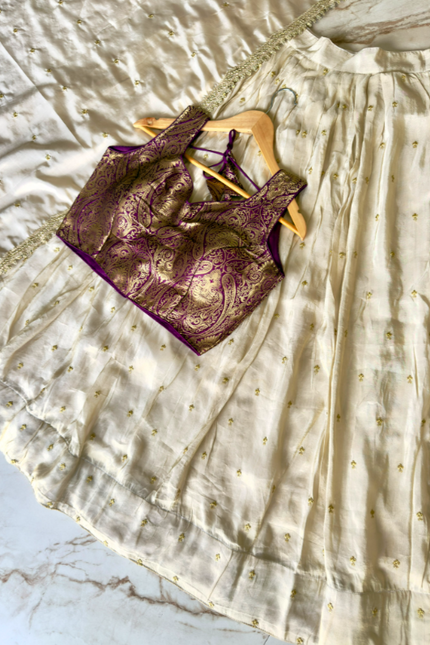 Onam Tissue Silk Half Saree SS531