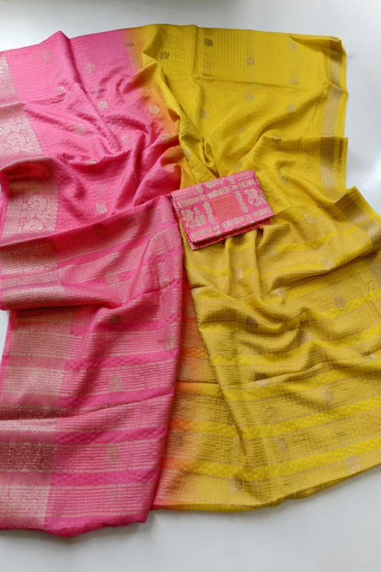 Soft glass fabric saree SS533