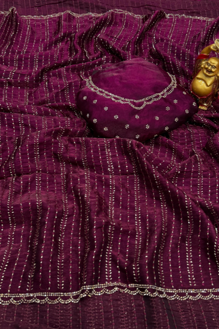Fendy satin sarees SS534