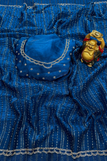 blouse unstitched / blue