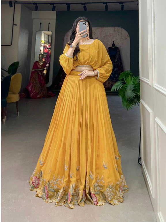 Flaunt Your Flair with Georgette Croptop SS535