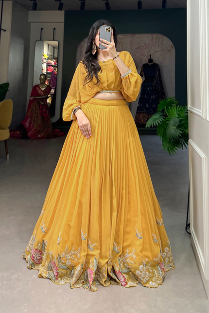 Flaunt Your Flair with Georgette Croptop SS535