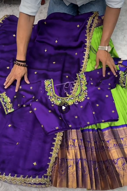 Semi pattu festival special lehangas SS992