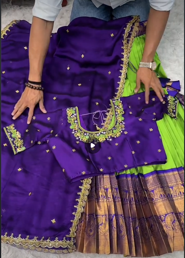 Semi pattu festival special lehangas SS992