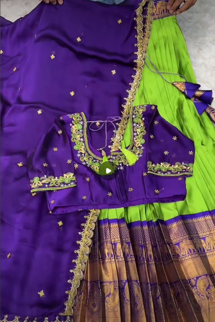Semi pattu festival special lehangas SS992