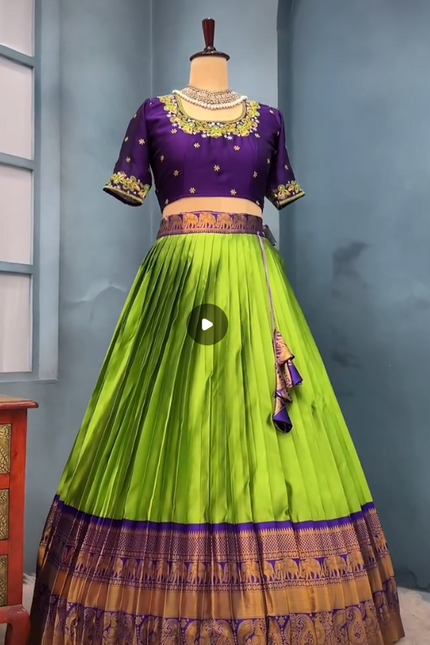 Semi pattu festival special lehangas SS992