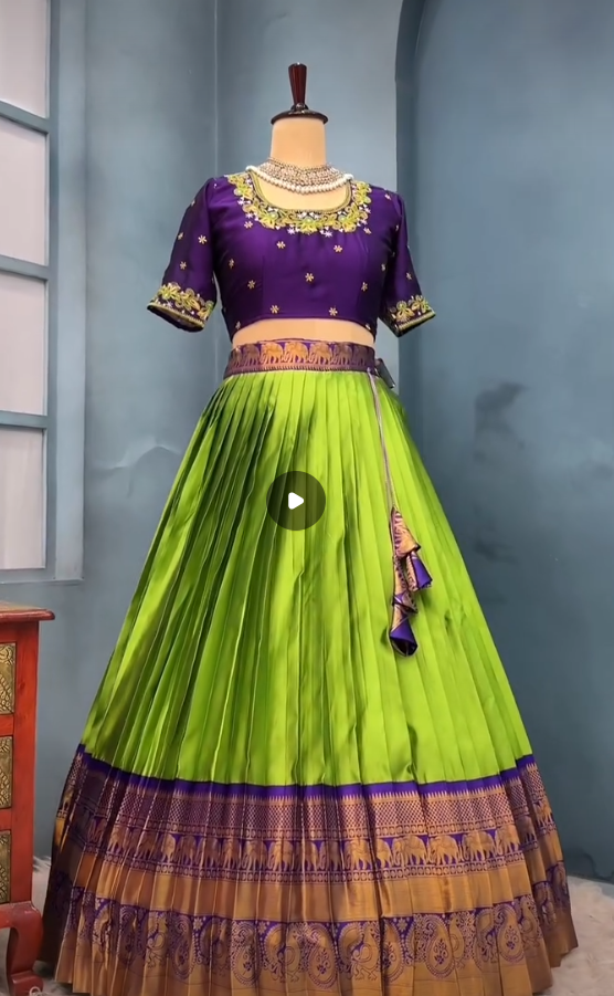 Semi pattu festival special lehangas SS992