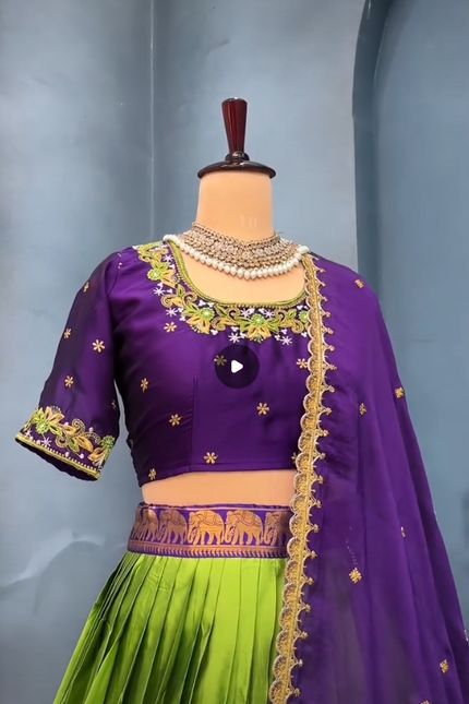 Semi pattu festival special lehangas SS992