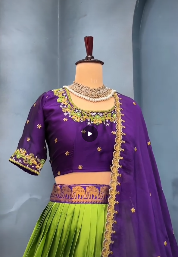 Semi pattu festival special lehangas SS992
