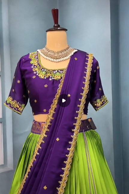 Semi pattu festival special lehangas SS992