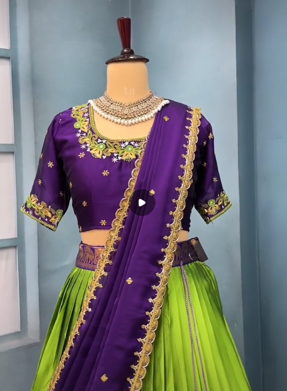 Semi pattu festival special lehangas SS992