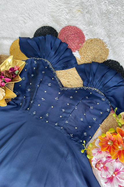 Festival Special Maggam Work Rangoli Silk Gown  SS510