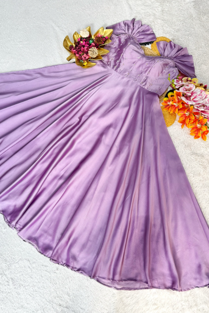 Festival Special Maggam Work Rangoli Silk Gown  SS510
