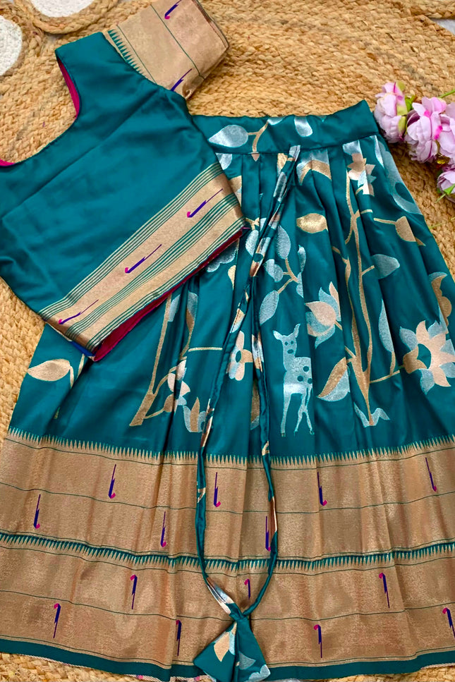 kids paithani lehanga SS482