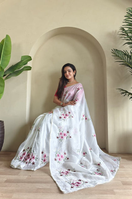Pure crushed saree SS484