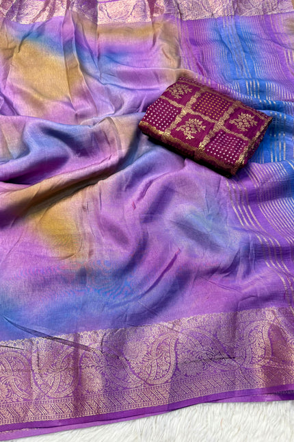 Pure viscose crape saree SS546