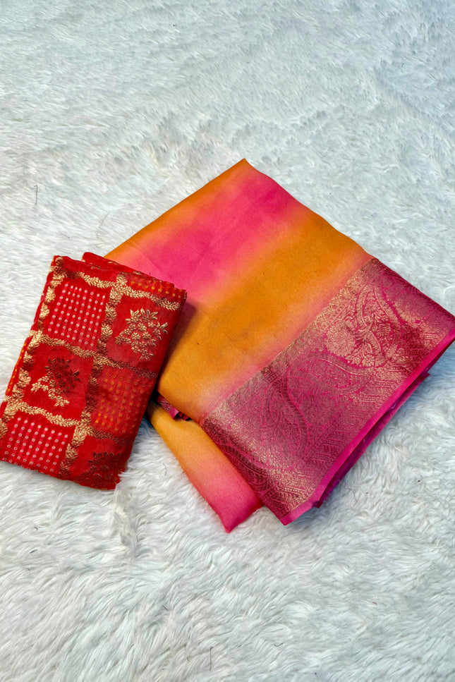 Pure viscose crape saree SS547