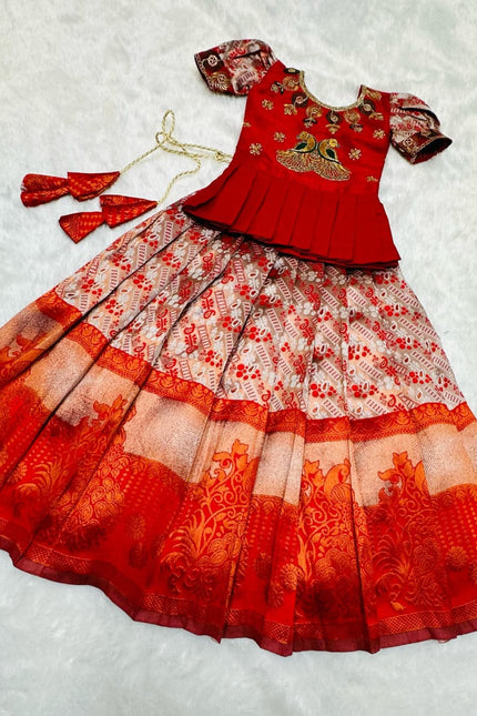 Lichi silk kids lehanga SS558
