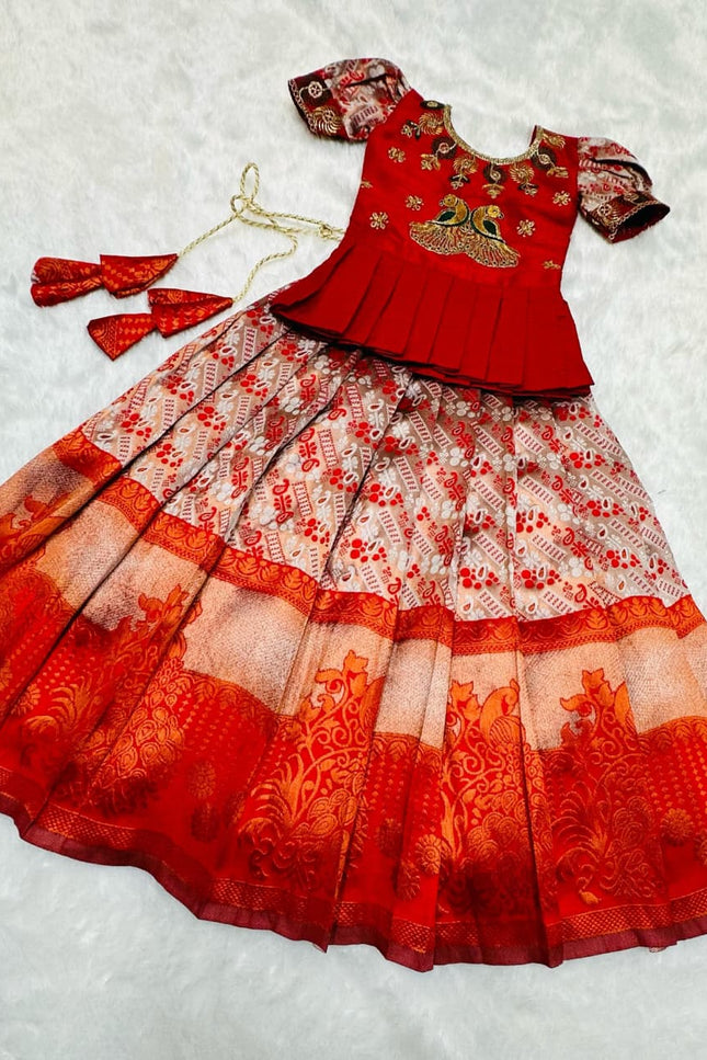 Lichi silk kids lehanga SS558