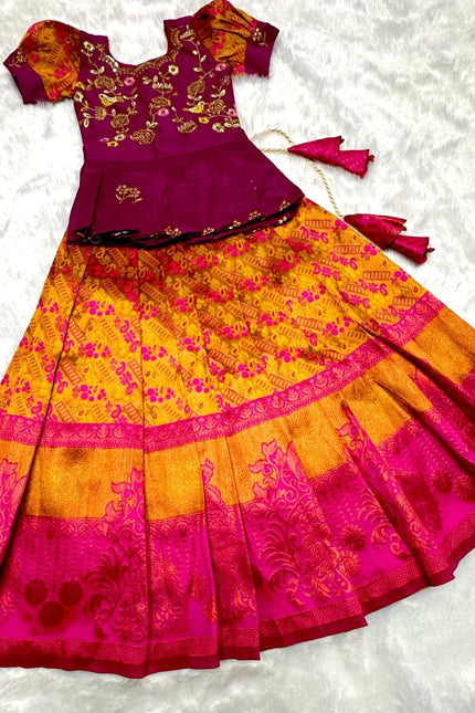 Lichi silk kids lehanga SS558