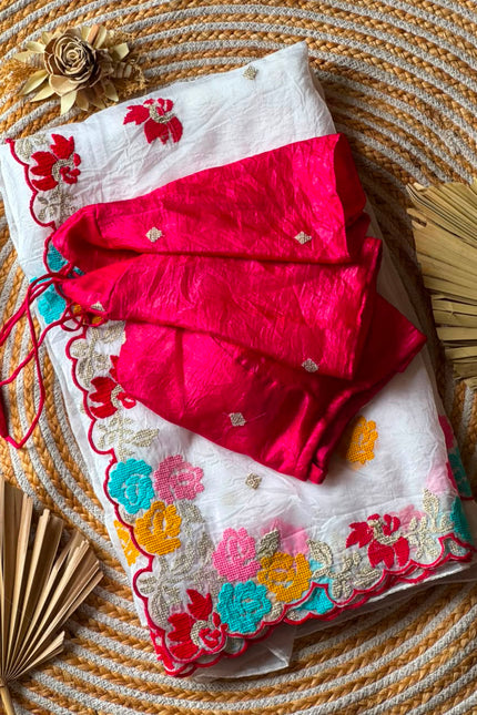Pure soft crunchy silk saree SS569