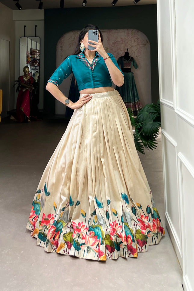 Unfold the beauty of Tussar florals SS567