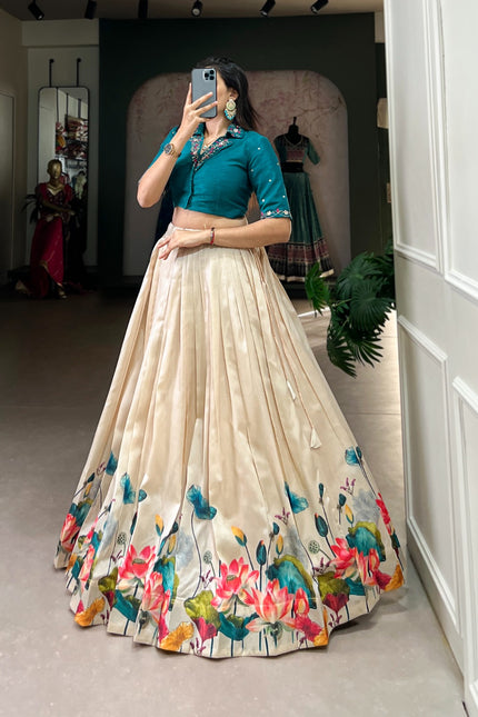 Unfold the beauty of Tussar florals SS567