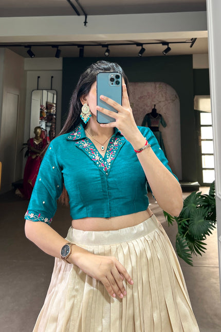 Unfold the beauty of Tussar florals SS567