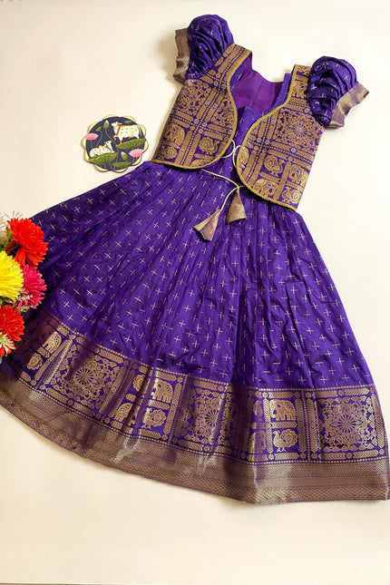 Soft Dola Silk Kids Gown SS578