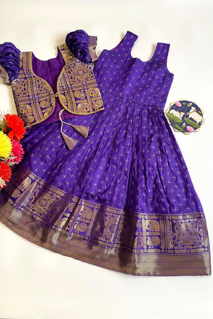 Soft Dola Silk Kids Gown SS578