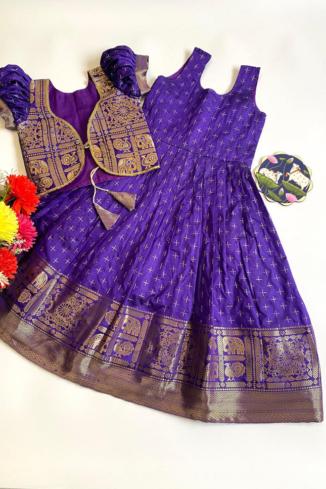 Soft Dola Silk Kids Gown SS578