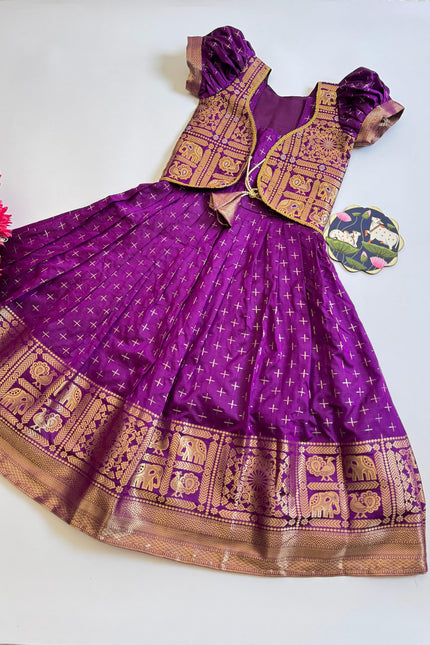 Soft Dola Silk Kids Gown SS578