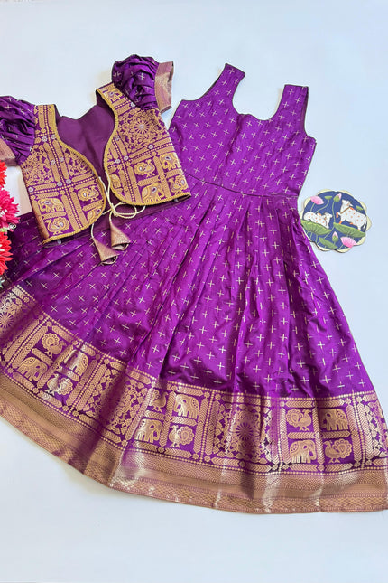 Soft Dola Silk Kids Gown SS578