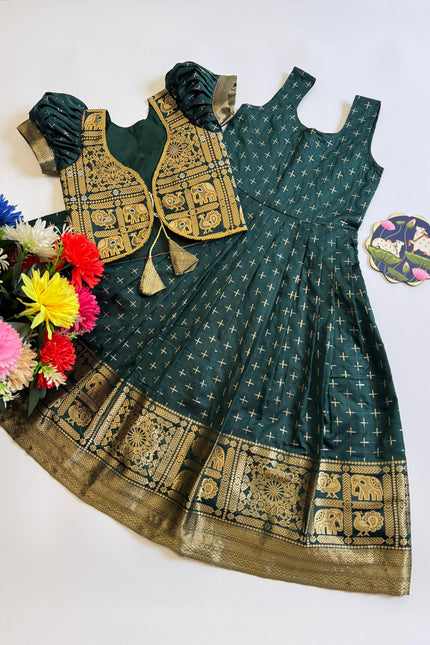 Soft Dola Silk Kids Gown SS578