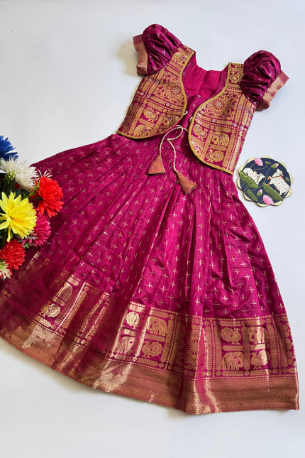 Soft Dola Silk Kids Gown SS578