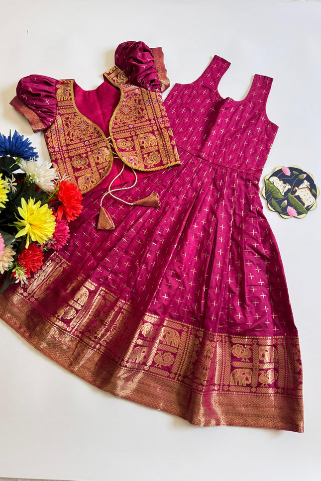 Soft Dola Silk Kids Gown SS578