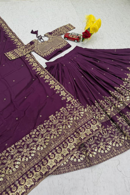 Heavy Embroidery chinon lehanga SS623