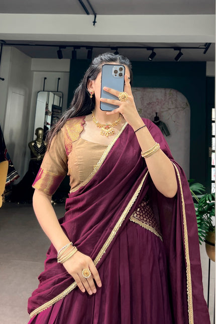 Pure Chanderi lehanga SS595