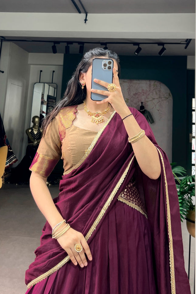 Pure Chanderi lehanga SS595