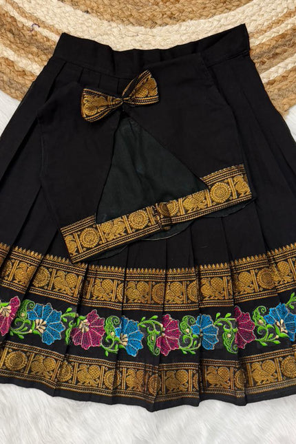 Pure cotton gap border design lehanga SS564