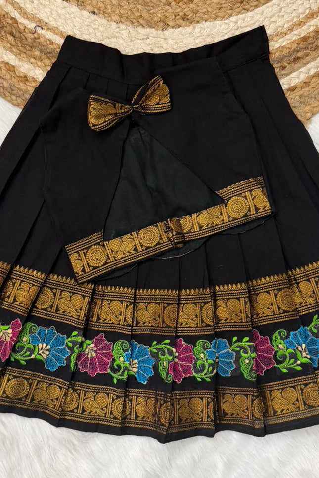 Pure cotton gap border design lehanga SS564