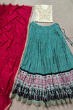 Blouse unstictehd / TEALGREEN