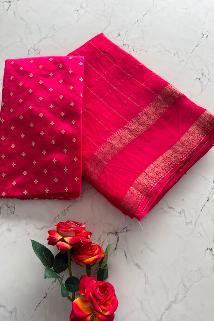 Pure Viscouse Georrgte Weaving Checks saree SS585
