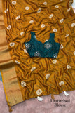 blouse unstitched / musturd yellow