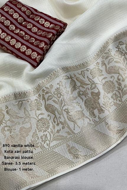 Soft kota silk saree SS587