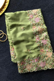 blouse unstitched / olive green