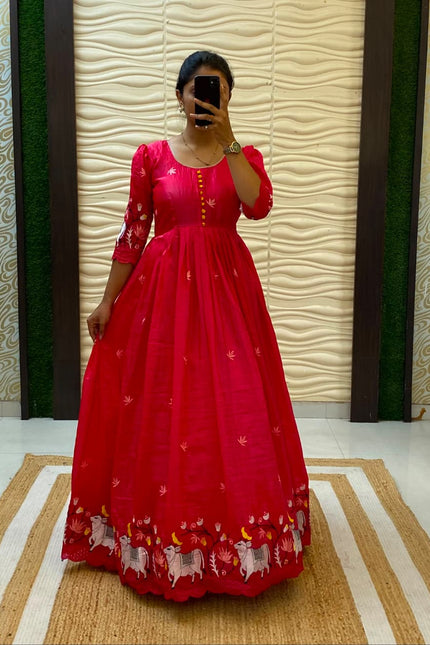 South Special Pichwai Embroidery Gown SS638